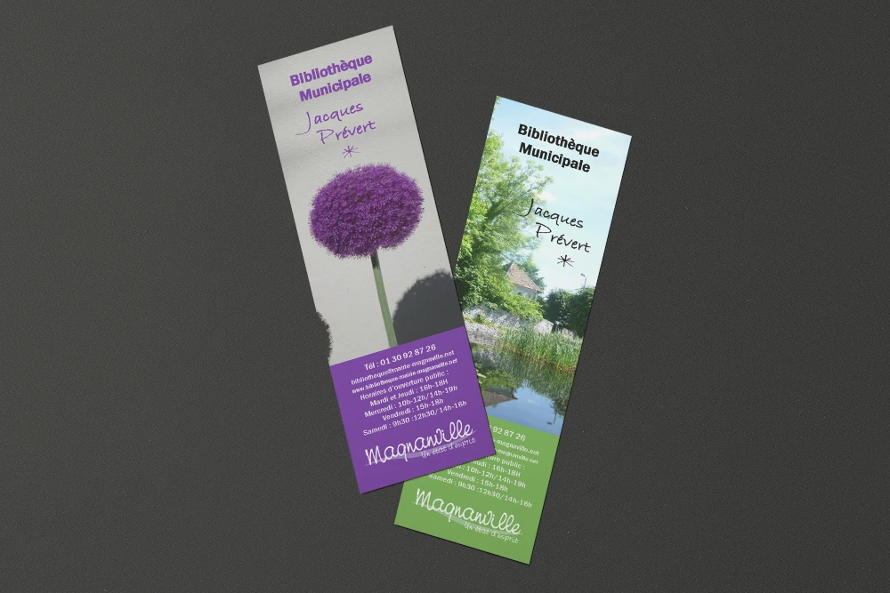 Impression Marques pages bibliothèques médiathèques