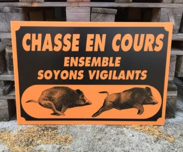 Panneau chasse en cours
